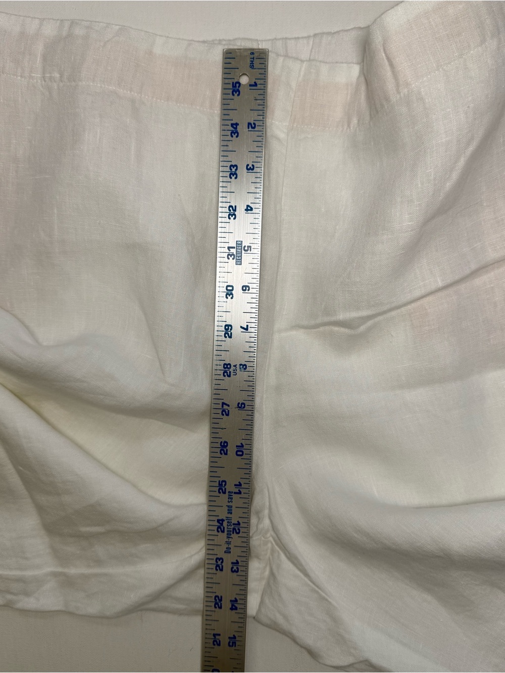 J. Jill Love Linen White Wide Leg Cropped Pants XL Boho Coastal - Picture 4 of 15